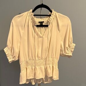 Ann Taylor cream Women's blouse